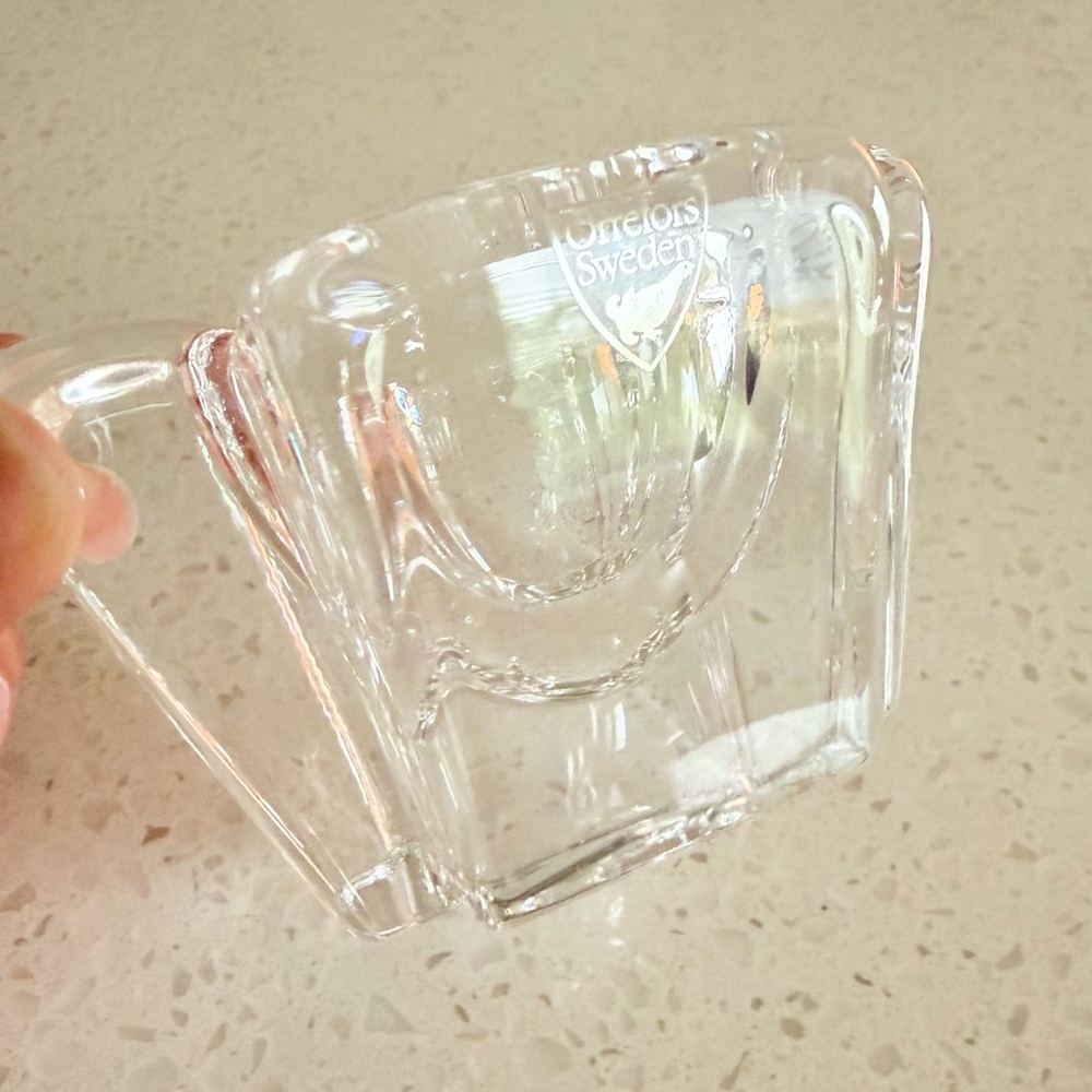 Orrefors Sweden Crystal votive holder